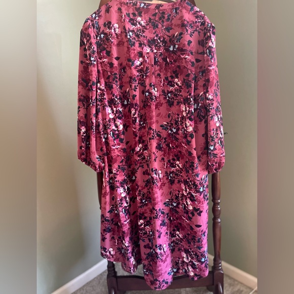 Torrid Floral Mauve Dress, Size 2 (2XL) - Picture 2 of 9